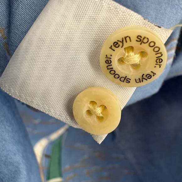 Reyn Spooner Vintage Sailboat Print Button-Up Shirt Men’s M Classic Fit Nautical - Picture 11 of 15